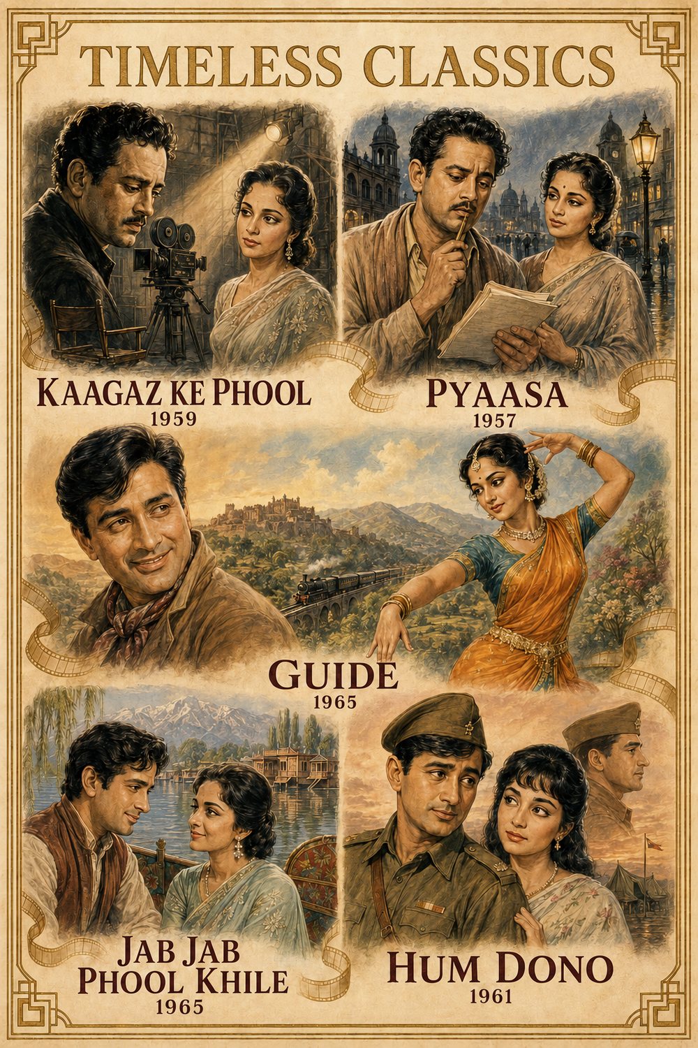 An illustrated tribute to timeless classics of Hindi cinema