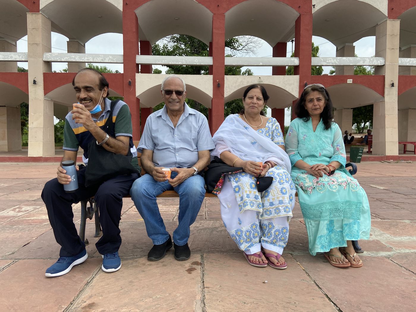An afternoon on a bench with family and friends