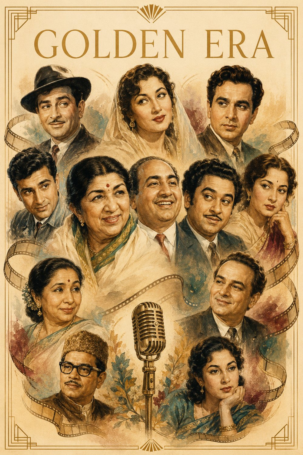 An illustrated tribute to the singers and stars of Hindi cinema's golden era