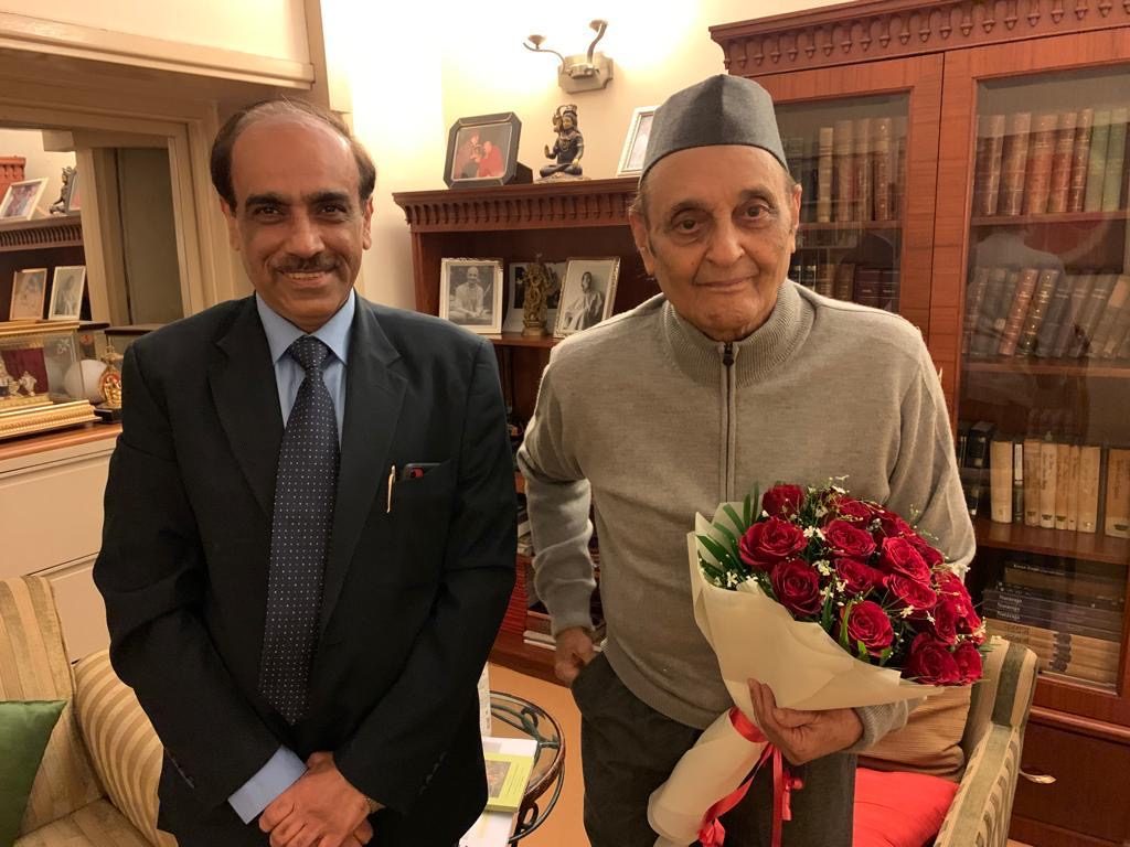 Rajiv Sachdev with Dr. Karan Singh