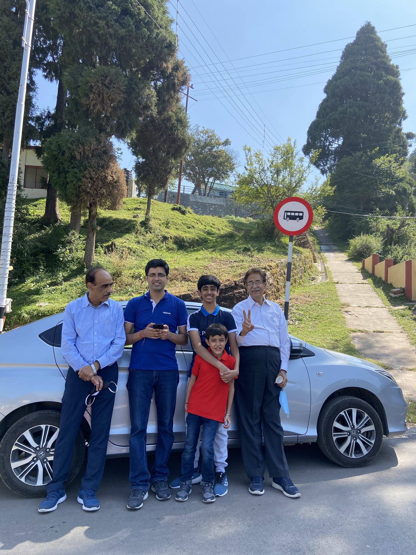 Rajiv Sachdev with three generations of family